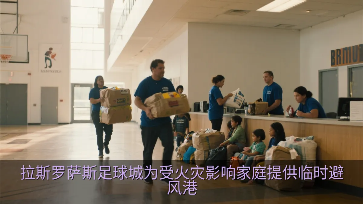 拉斯罗萨斯足球城为受火灾影响家庭提供临时避风港