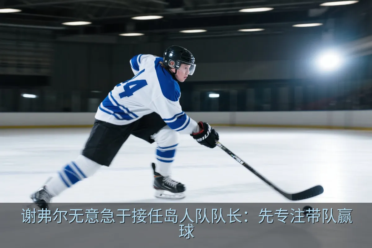 冰球运动员在比赛中带球滑行